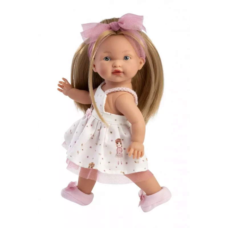 Bambola Llorens Valeria 28 cm – tratti realistici, corpo morbido, testa e arti in vinile
