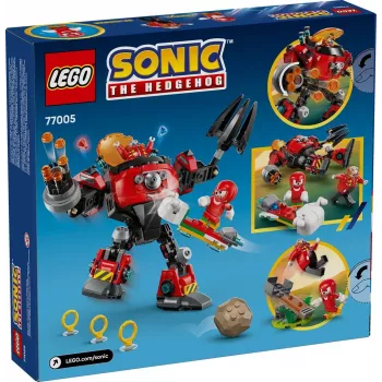 Set giocattolo da costruzione LEGO Sonic the Hedgehog 77005 Knuckles vs Dr Eggman Egg Crusher Mech, 350 pezzi, età 8+
