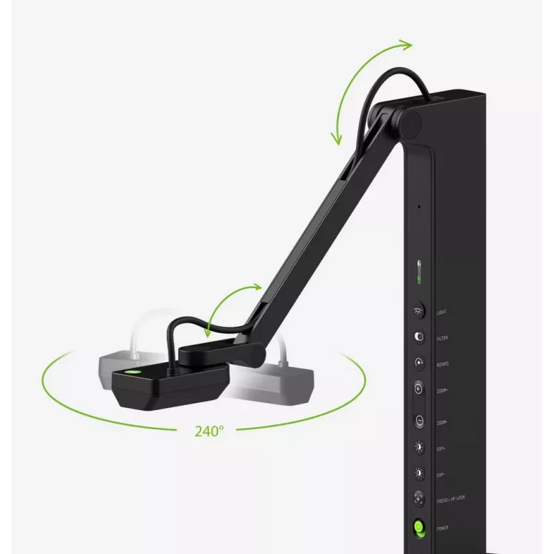 Document camera IPEVO VZ‑R ULTRA (13 MP, 25,4 / 3,06 mm CMOS, USB‑C, HDMI, nero)