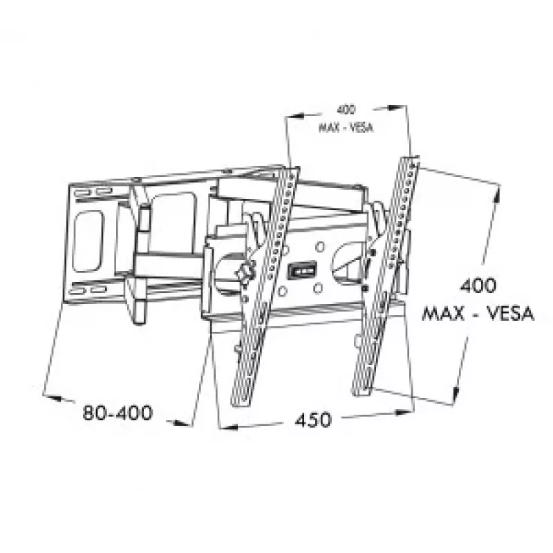 ART RAMT AR-51 supporto TV a parete
