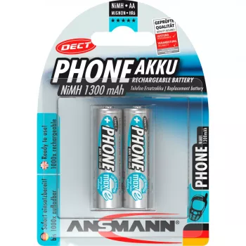Ansmann Phone DECT batteria NiMH, (AA), 1300 mAh, 2 pezzi in confezione (5030802)