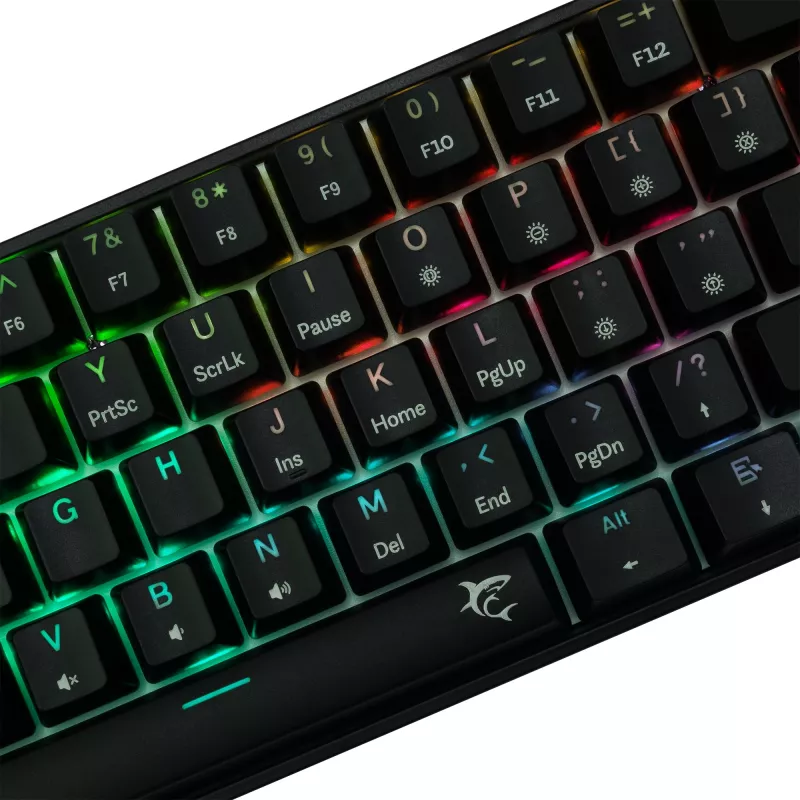 Tastiera meccanica White Shark Shinobi-2 nera layout US con switch Brown