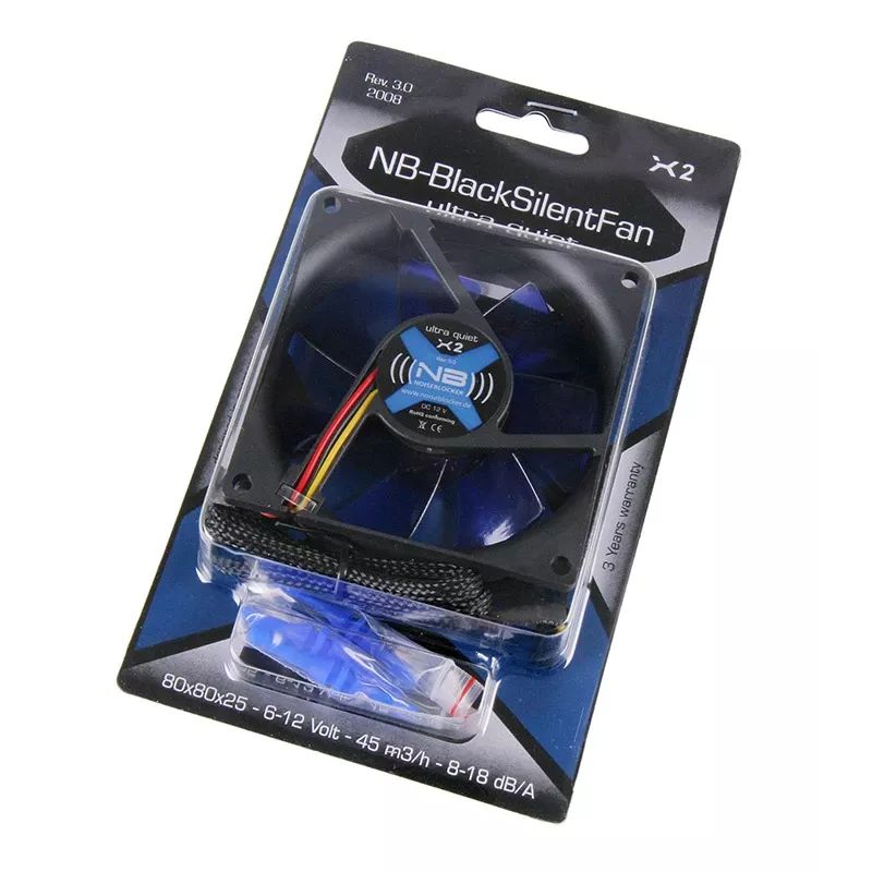 Noiseblocker BlackSilentFan X2 ITR-X-2 ventola per case, 80 x 80 x 25 mm