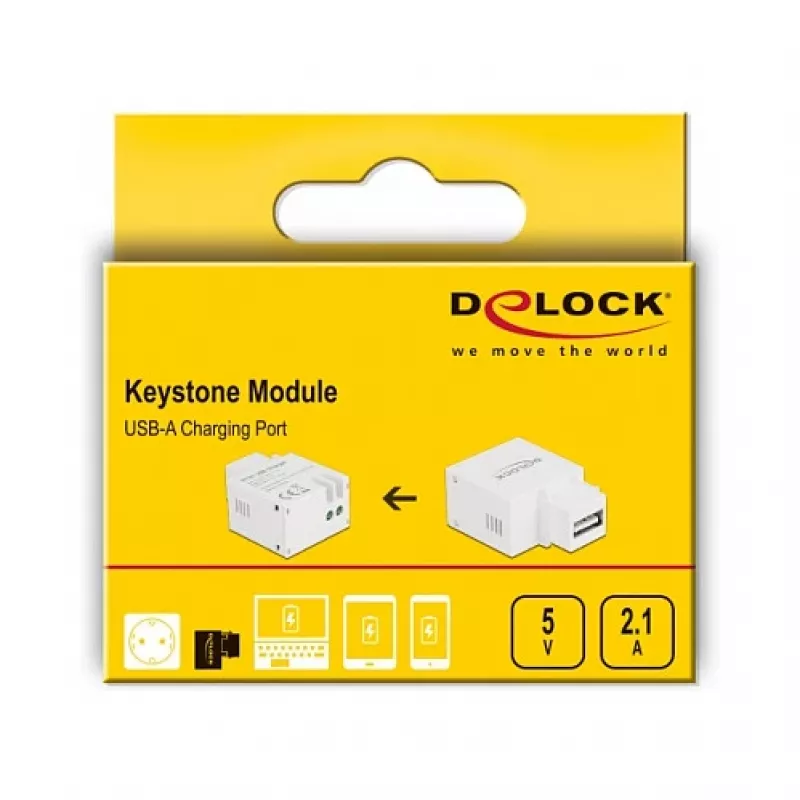 Modulo Keystone porta di ricarica USB Type-A DeLOCK 87791