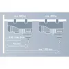 Braccio orientabile GT-SA 1100, supporto grigio, per fune