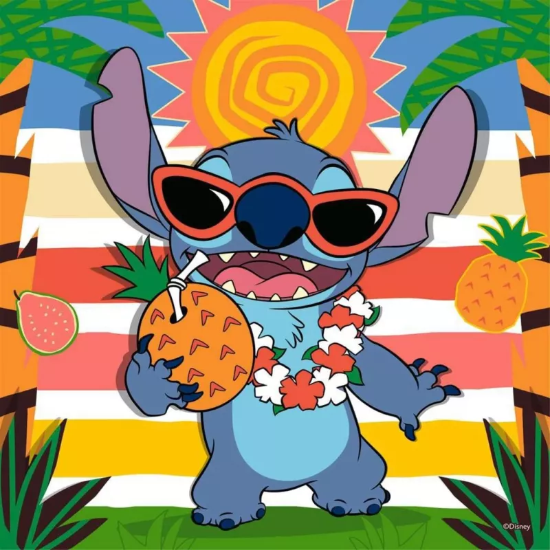 Puzzle per bambini Ravensburger Disney Stitch — 3 x 49 pezzi, adatto ai bambini