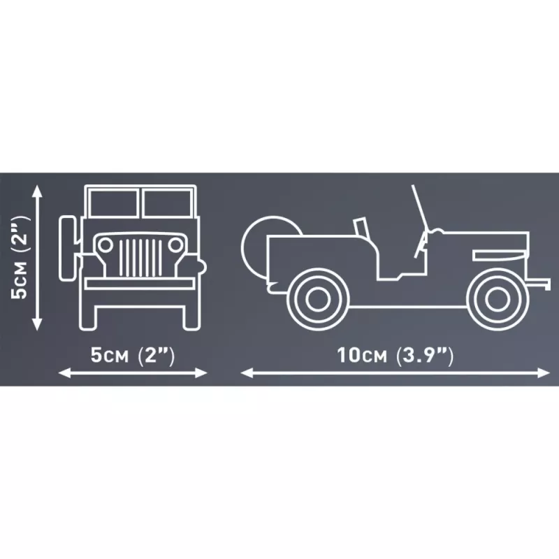 Cobi giocattolo da costruzione Jeep Willys CJ-2A verde modello 24517 – set di mattoncini