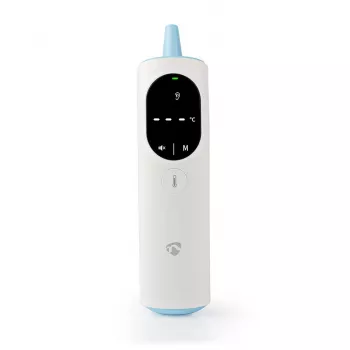 Nedis BTHTIR10WT termometro digitale per il corpo con sonda a distanza bianco orecchio, fronte sensore