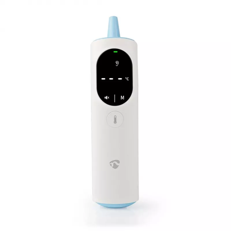 Nedis BTHTIR10WT termometro digitale per il corpo con sonda a distanza bianco orecchio, fronte sensore