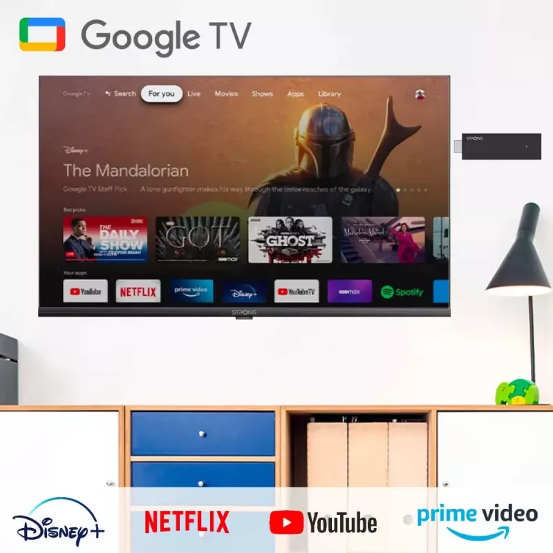 Strong SRT 41 Smart TV Dongle HDMI 4K Ultra HD Android nero