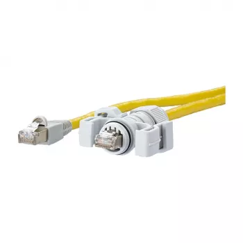 METZ CONNECT BTR E-DAT Industry IP67 V6 - Cavo patch - RJ-45 (M) - RJ-45 (M) - 1,0m - Schermato - CAT 6 - Giallo (141N113K10010)