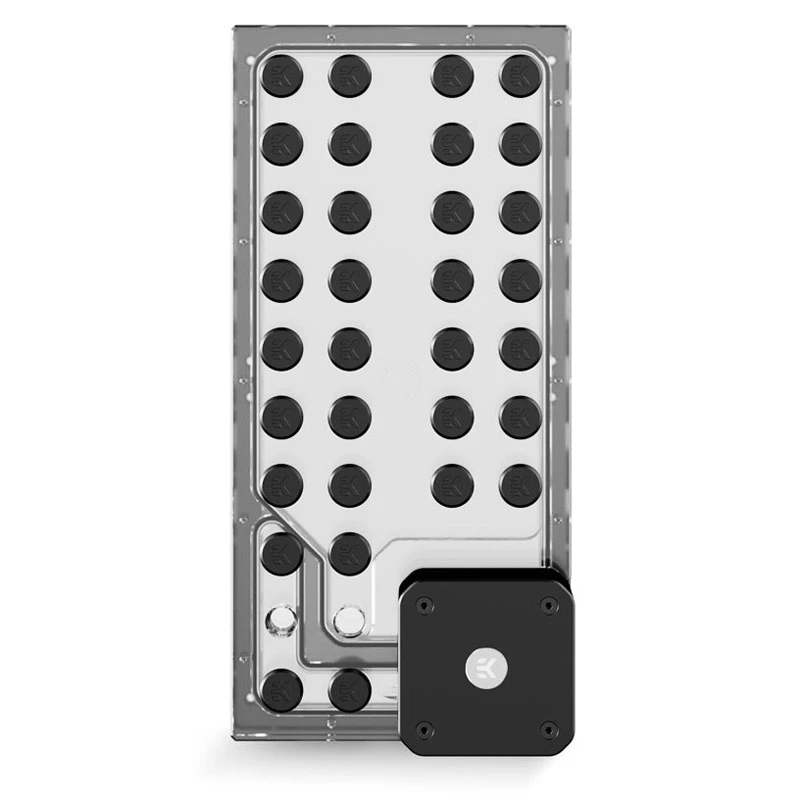 Piastra di distribuzione pompa EK Water Blocks EK-QuantumX Loophole D5 PWM nero plexiglass
