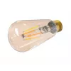 Tellur TLL331191 lampadina smart WiFi a filamento E27, 6 W, 600 lm, 2000–5000K, dimmerabile, ambra, luce calda / bianca