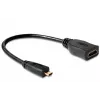 Cavo HDMI DeLOCK 65391 0,23m tipo A su tipo D nero