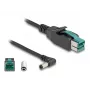 DeLOCK Cavo PoweredUSB connettore maschio 12 V a DC 5,5 x 2,5 mm connettore maschio angolare 1 m