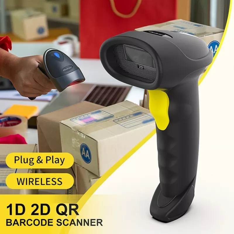 Lettore di codici a barre QOLTEC 50880 1D/2D USB — scanner palmare con interfaccia USB