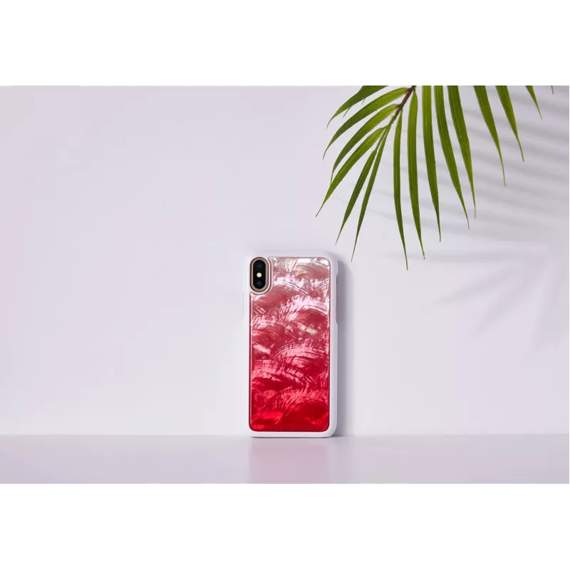 Custodia per cellulare iKins per iPhone XS / iPhone X — Pink Lake White custodia protettiva