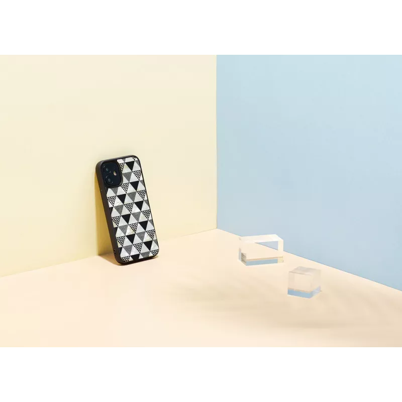 Custodia protettiva iKins per Apple iPhone 12 mini, struttura piramidale, nero