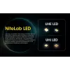 Torcia frontale Nitecore HU2000, 10 LED, batteria ricaricabile agli ioni di litio USB, alluminio+policarbonato, impermeabile IP68