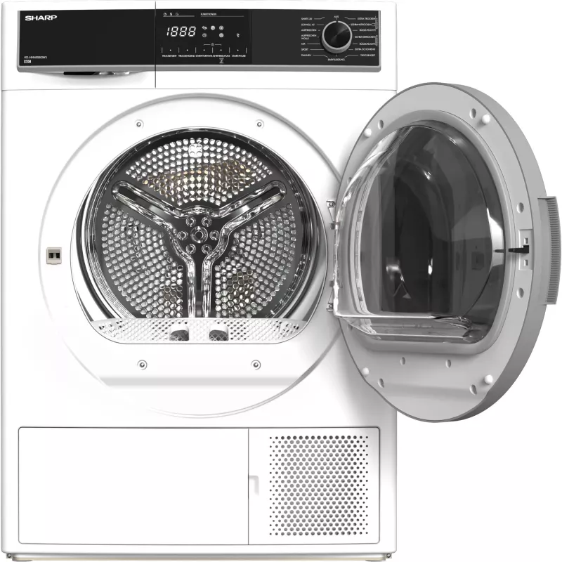 Asciugatrice Sharp KD-HHH8S8GW3-DE a libera installazione a carica frontale 8 kg bianco