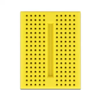 Breadboard DELOCK 18320 — scheda di prototipazione in plastica, giallo, 36×46×10 mm