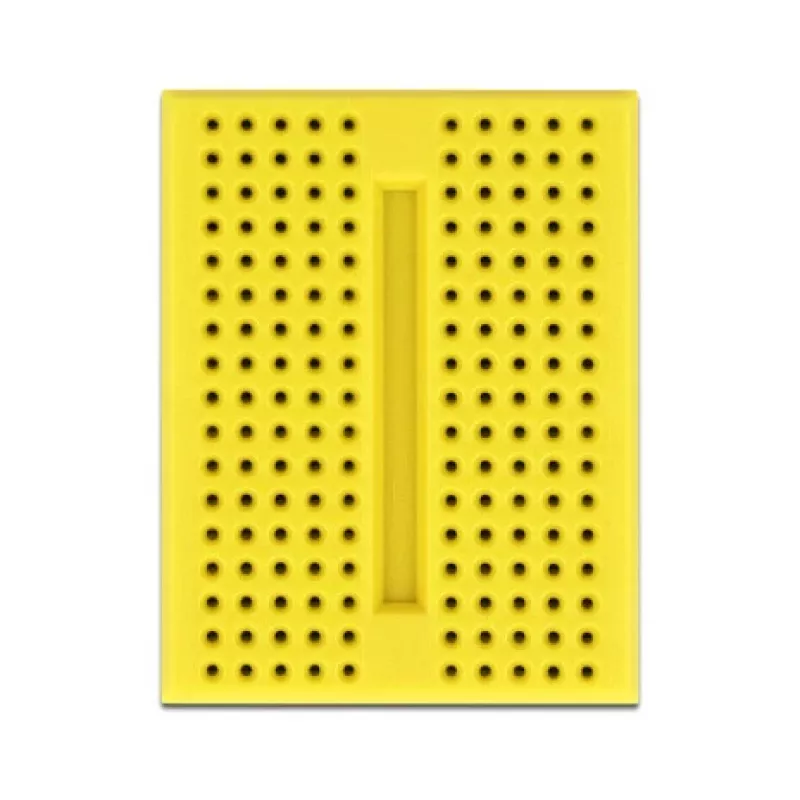 Breadboard DELOCK 18320 — scheda di prototipazione in plastica, giallo, 36×46×10 mm