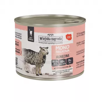 WIEJSKA ZAGRODA agnello monoproteico cibo umido per gatti - 200 g