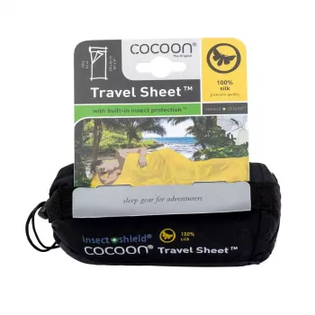Cocoon TravelSheet sacco a pelo rettangolare seta grigio