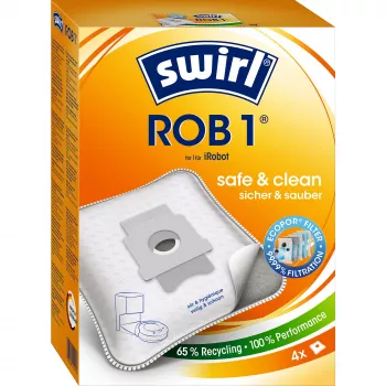 Sacchetti per aspirapolvere SWIRL EcoPor ROB1 sacchetti di ricambio compatibili per vari aspirapolvere, microfiltro in carta, confezione da 5