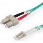 VALUE cavo in fibra ottica 50/125µm OM3, LC/SC, turchese 0,5m (21.99.8710)