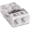Wago 2273-202 connettore/separatore per cavi trasparente, bianco