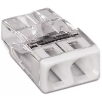 Wago 2273-202 connettore/separatore per cavi trasparente, bianco