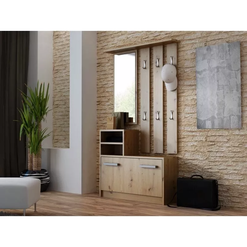 Pensile per ingresso GAR ARTISAN — effetto rovere, 1 anta girevole
