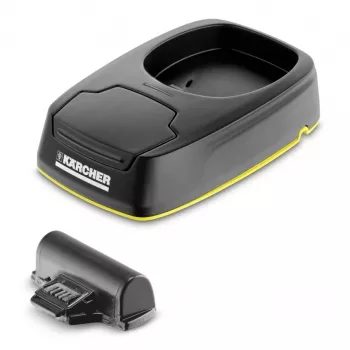 Caricabatterie Kärcher 2.633-116.0 — caricabatterie Li-Ion per 1 batteria, 3,5 h di ricarica, 13,2×5×20 cm