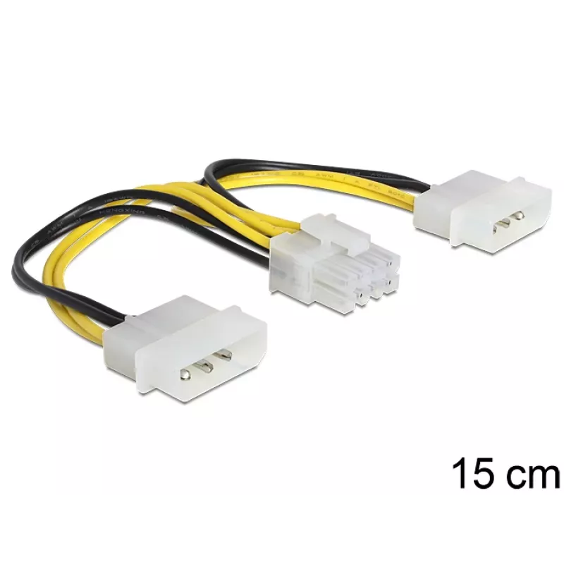 Cavo di alimentazione interno DeLOCK 83410 0,15 m EPS 8 poli Molex 3 poli