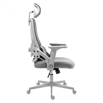 Sedia gaming huzaro Combat 2.7 — sedia gaming ergonomica in tessuto, grigia, schienale in mesh, regolabile in altezza, meccanismo reclinabile, 120 kg max.