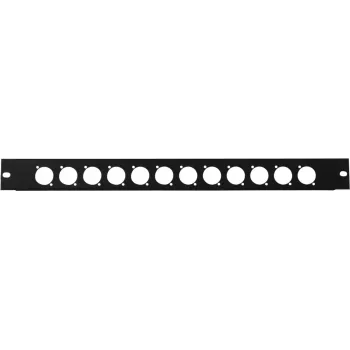 Pannello frontale Omnitronic Z-19 12 x XLR D-Type 1U — pannello rack con dodici connettori XLR D-Type