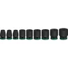 Set di chiavi a percussione Bosch Powertools PRO 1/2 pollice 9 pezzi, nero