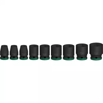 Set di chiavi a percussione Bosch Powertools PRO 1/2 pollice 9 pezzi, nero
