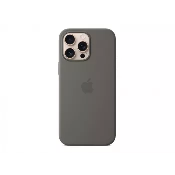 Custodia in silicone con MagSafe per iPhone 16 Pro Max - grigio pietra