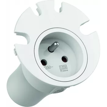 Cavo di prolunga elettrica Bachmann LOOP IN 2m 1 presa AC per interni bianco