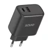Caricabatterie da parete SAVIO LA-06/B 30 W, USB-A + USB-C, Quick Charge, Power Delivery 3.0, nero