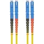 Cavo patch in fibra ottica helos E2000/E2000 duplex 9/125µm OS2 0,5 m