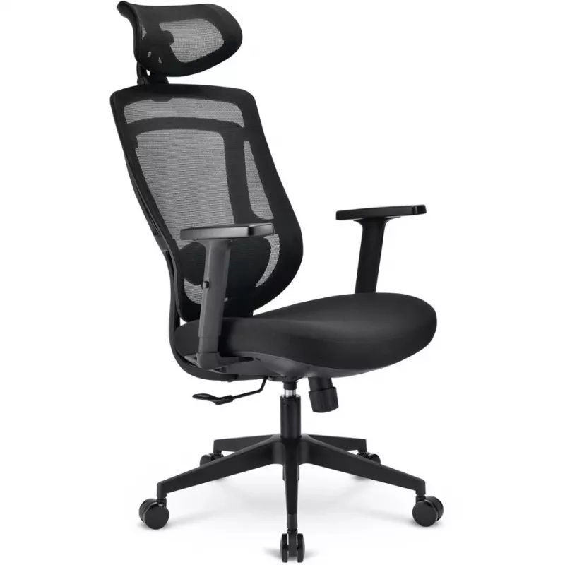 Sedia da ufficio Sharkoon OfficePal C10 – nero, design ergonomico, regolabile in altezza
