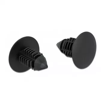 Clip ad albero di Natale DeLOCK 60187 nero nylon 15 mm 14,5 mm 10 pz.