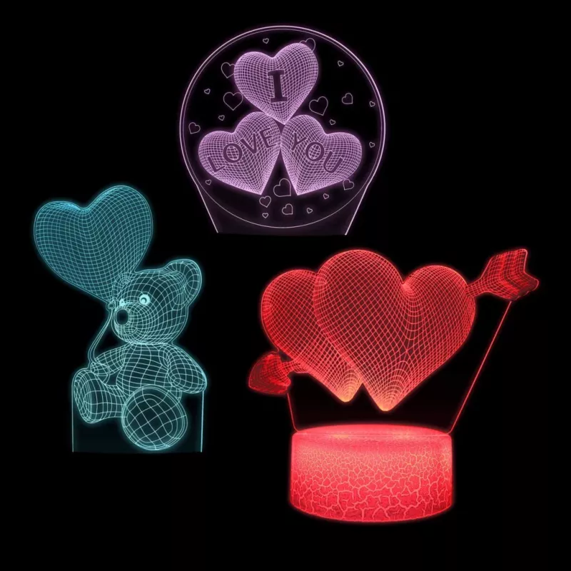 Manta SNL115RGB RGB 3D cuore set lampada LED decorativa