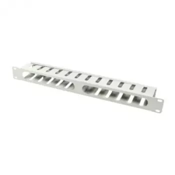 LogiLink – organizzatore per cavi – grigio chiaro, RAL 7035 – 1U – 48,3 cm (19