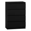 Cassettiera Topeshop M4 CZERŃ nero 4 cassetti truciolare