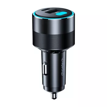 Caricabatterie da auto Choetech TC0011 130W 2x USB C 1x USB A (nero)