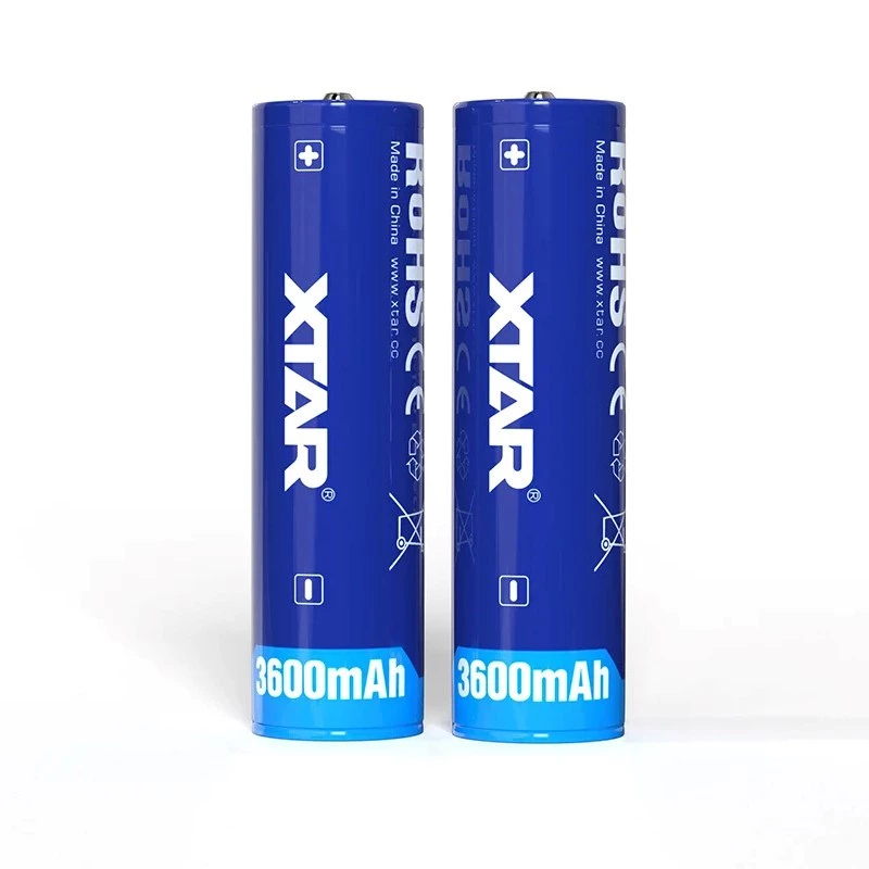 XTAR BAT0669 batteria ricaricabile agli ioni di litio 18650, 3,6 V, 3600 mAh, con protezione
